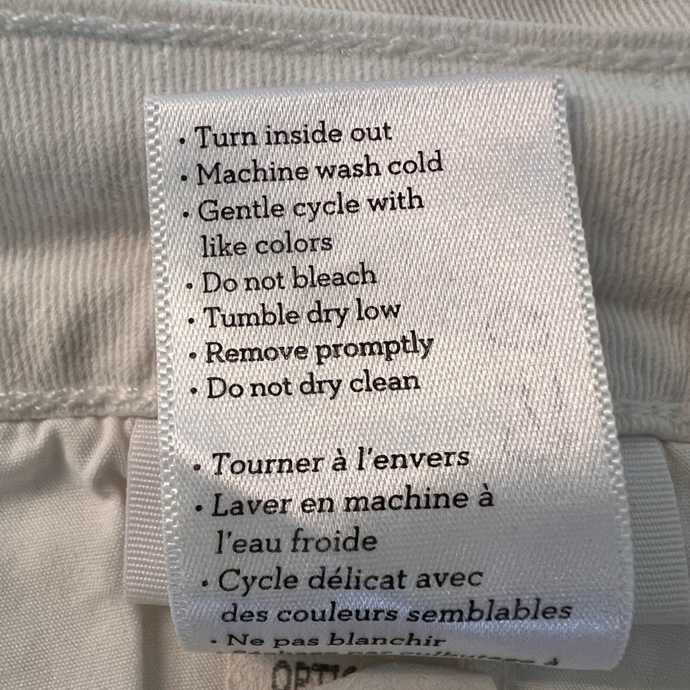 Paige Kylie Crop White Denim. Size 28 - Picture 7 of 8